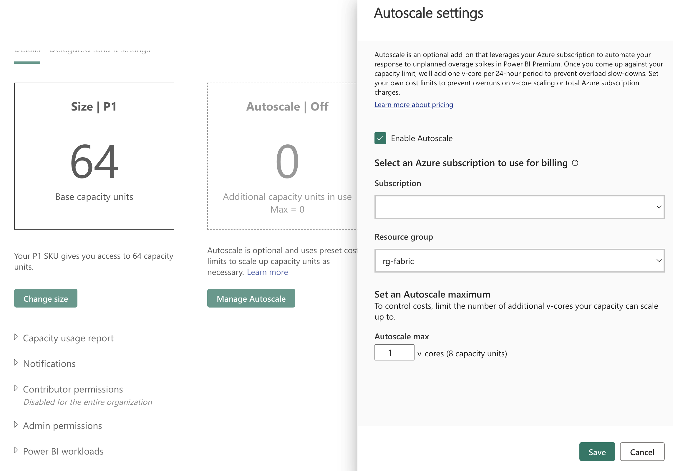 Autoscaling configuration