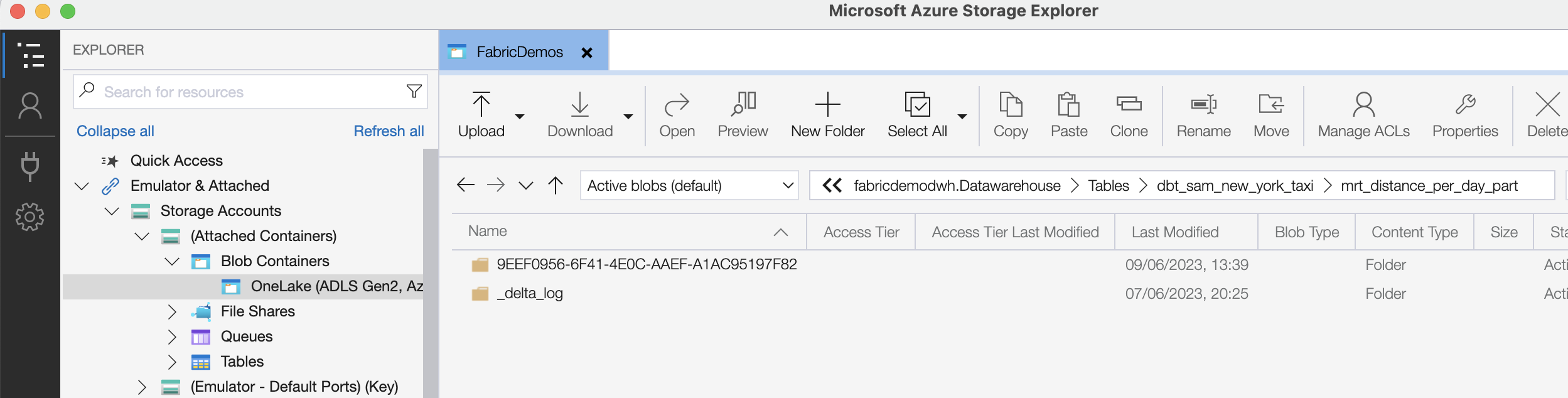 Fabric Data Warehouse tables