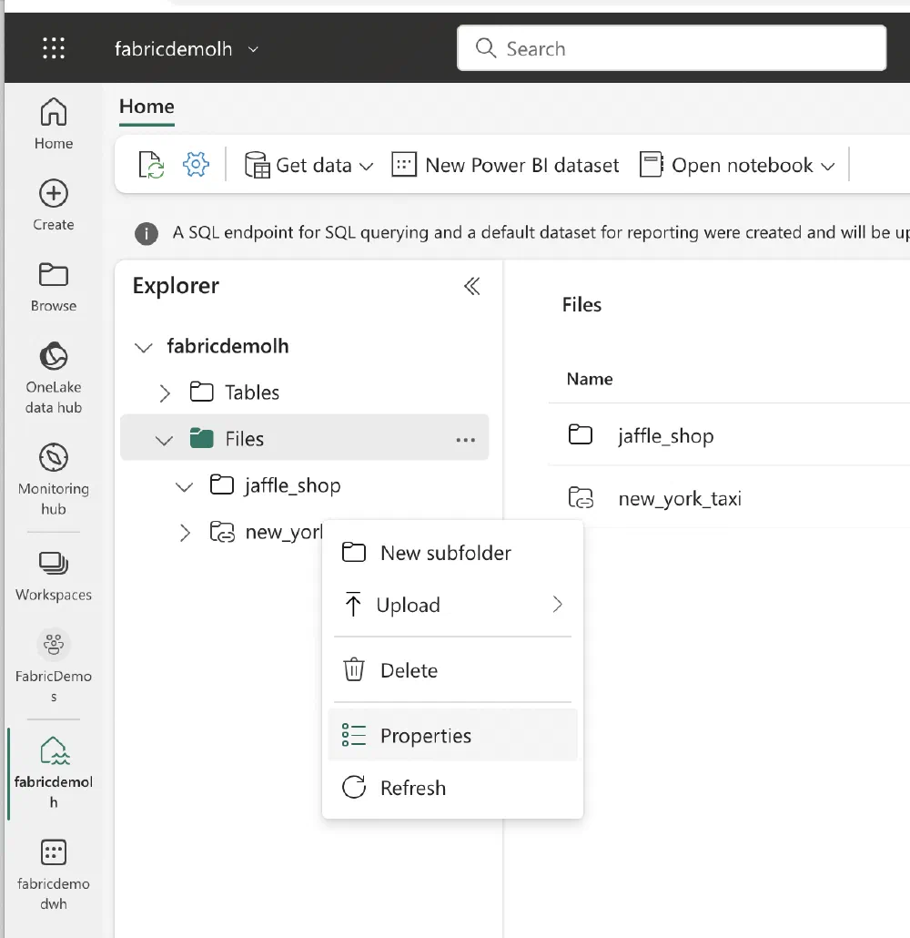 Right-click on Fabric