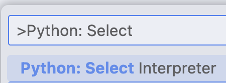 Selecting the Python interpreter in VS Code
