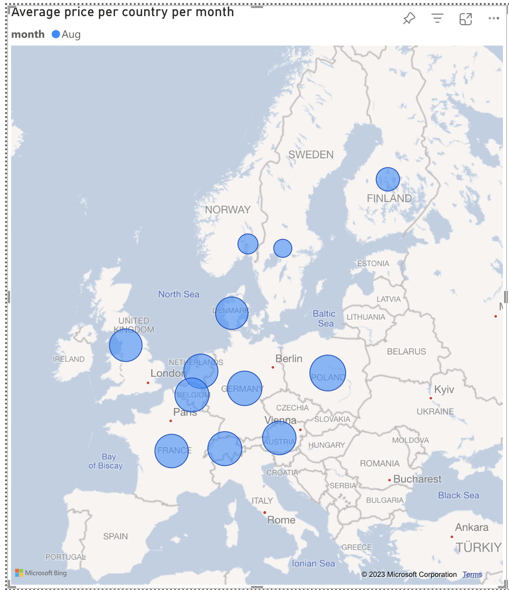The map visualization