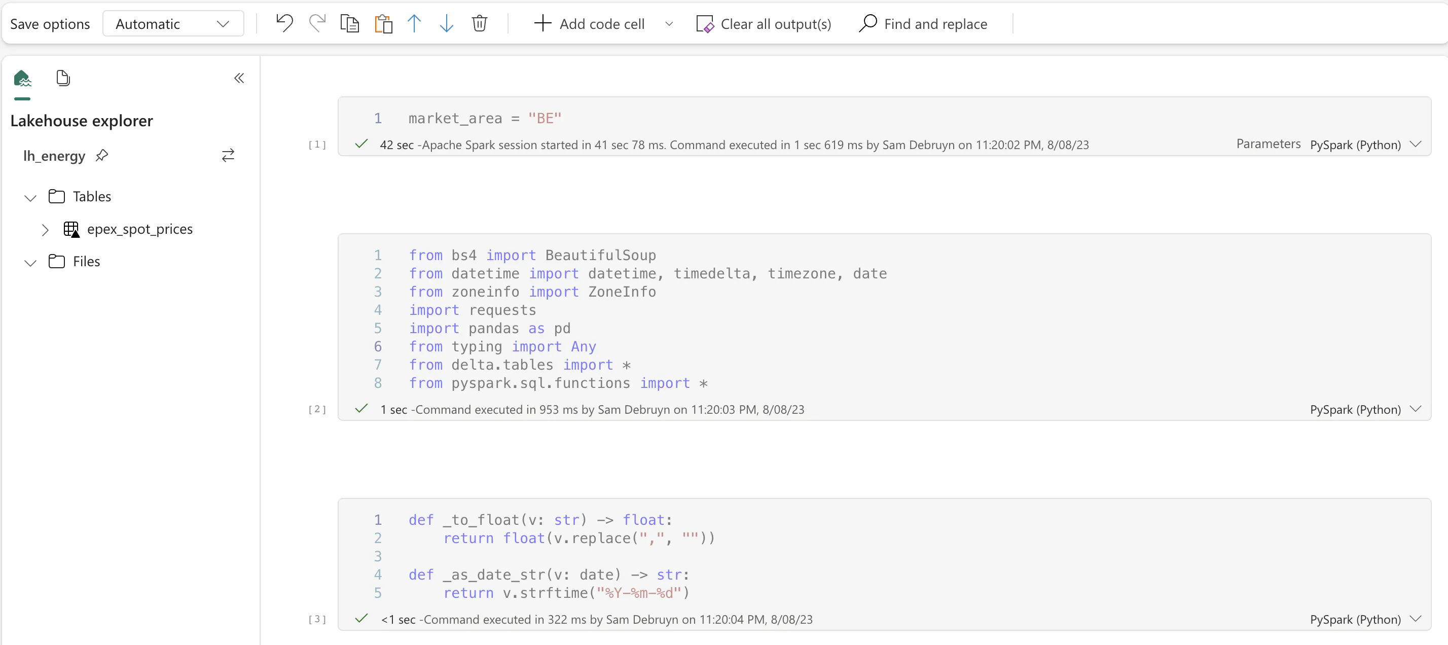 Fabric end-to-end use case: Data Engineering part 1 - Spark and Pandas in Notebooks