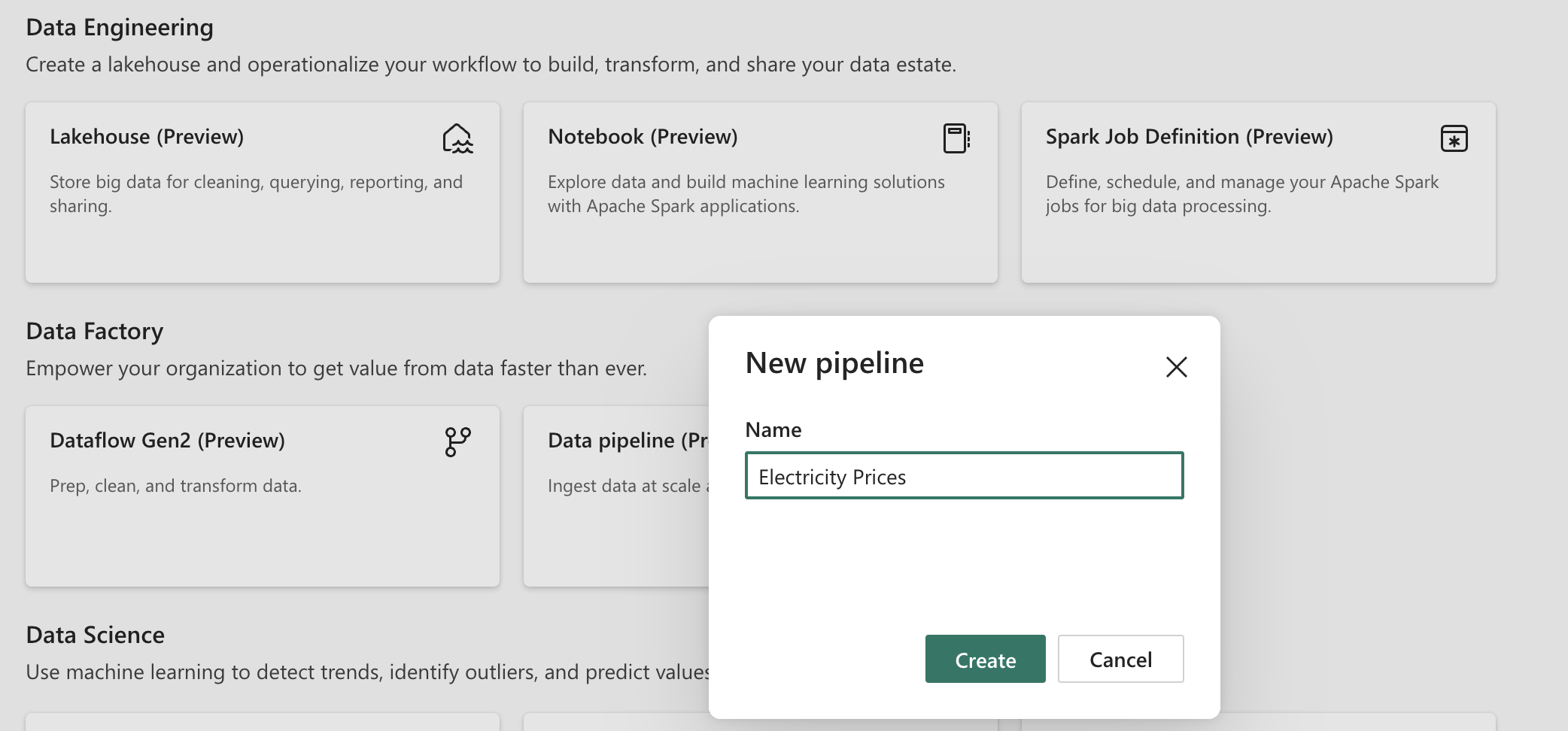 Create a new Pipeline