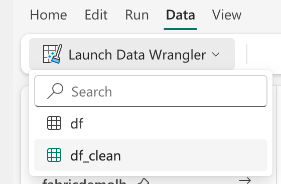 Going back to the Data Wangler