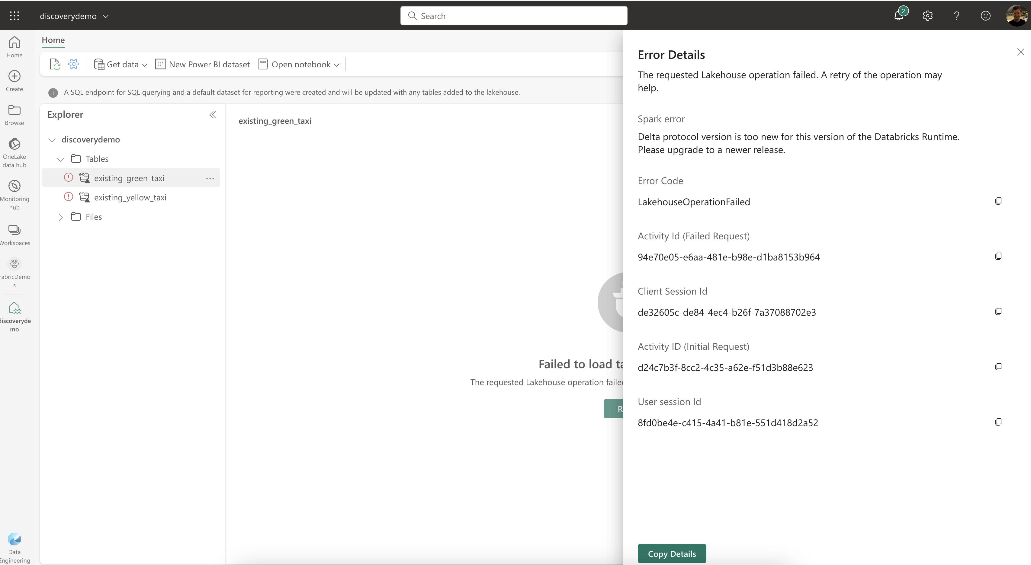 Delta version mismatch