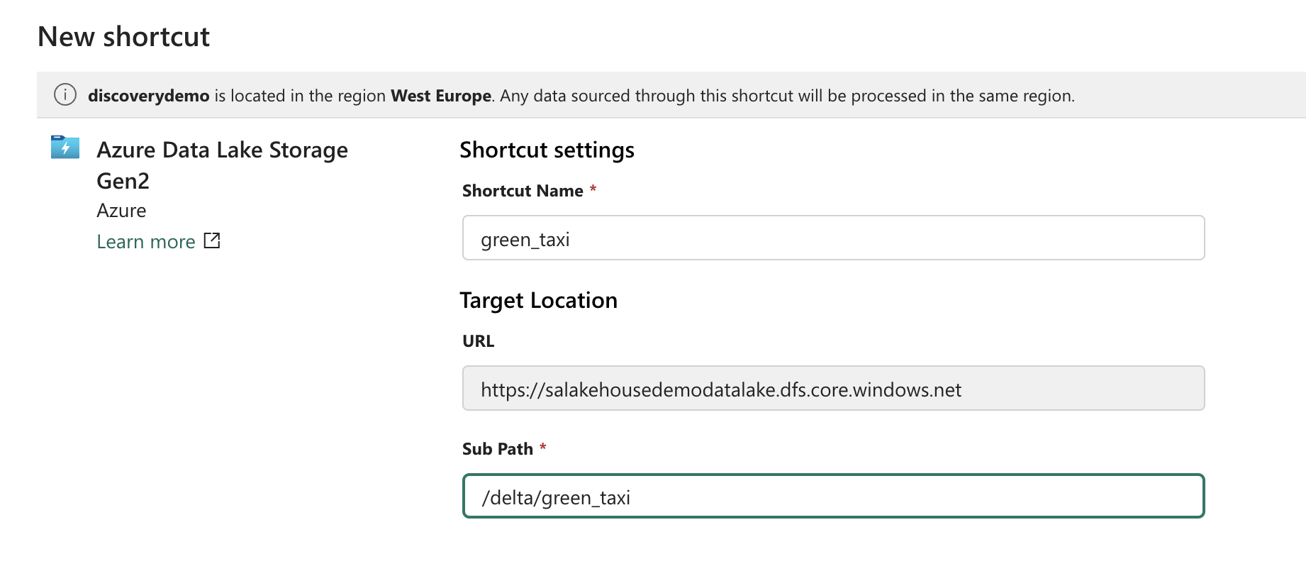 Second step linking our green_taxi dataset