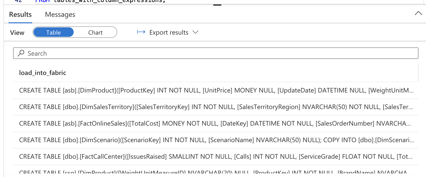 The output of the script