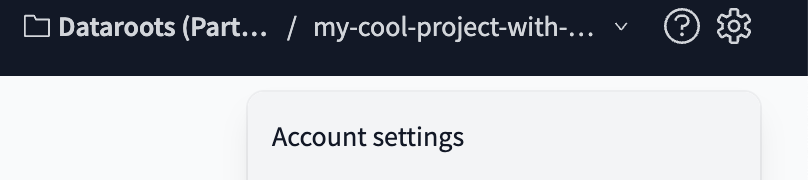 dbt Cloud account settings